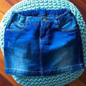 Zara Girl mini jean skirt- adjustable waist